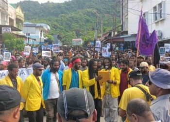 Aksi Massa di Abepura “Papua Darurat Militer”, DPR Papua Temui Pendemo Janji Teruskan Aspirasi ke Pusat