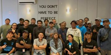 Perkuat Sinergi Informasi, Satgas Damai Cartenz Jalin Silaturahmi dengan Wartawan di Timika